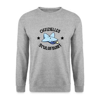 Schlafshirt - Unisex Pullover - Weißgrau meliert - Vorne - Alina (178cm) & Michal (187cm)