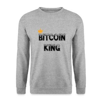 Bitcoin Trading Crypto Stocks - Sweat-shirt Unisexe - gris chiné - Devant - Alina (178cm) & Michal (187cm)