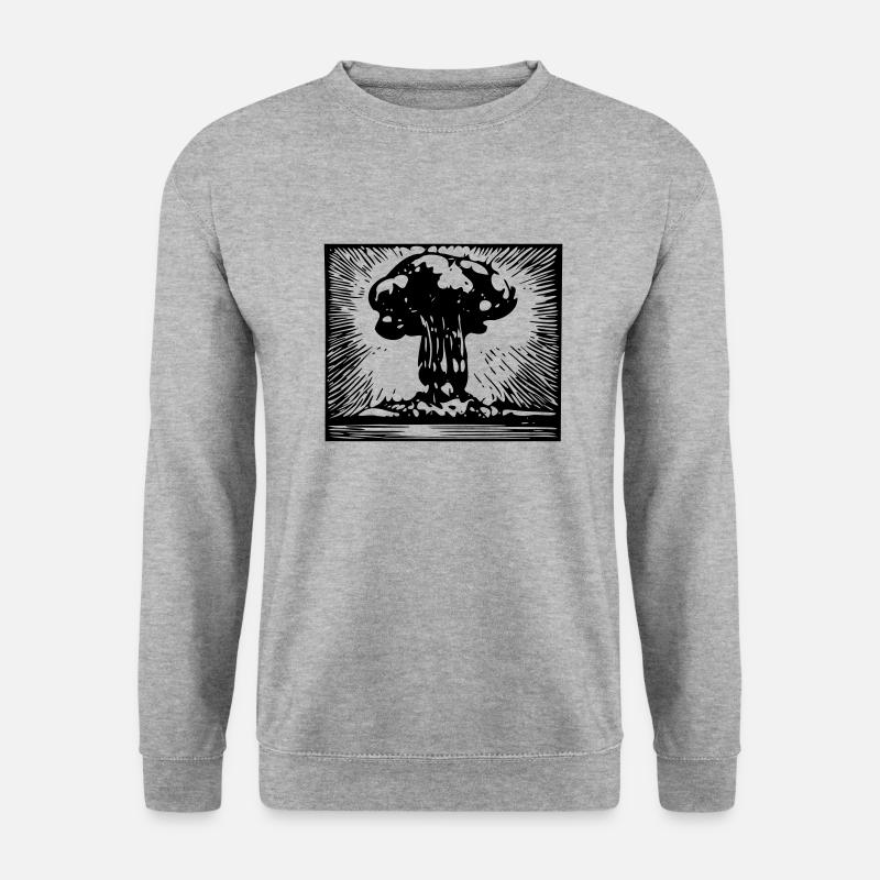 Atombombe - Unisex Pullover - Weißgrau meliert