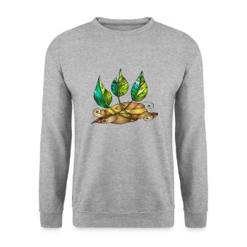 Liste - Unisex Pullover - Weißgrau meliert - Vorne - Alina (178cm) & Michal (187cm)