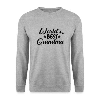 La meilleure grand-mère du monde - Sweat-shirt Unisexe - gris chiné - Devant - Alina (178cm) & Michal (187cm)