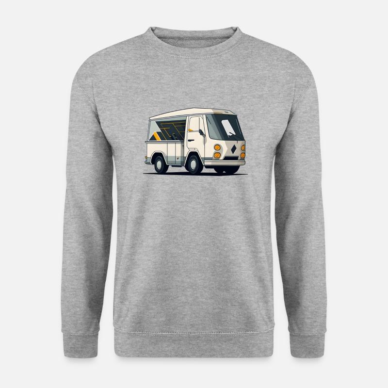 Futuristischer Camper Van - Unisex Pullover - Weißgrau meliert