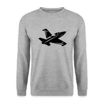 Avion de chasse - Sweat-shirt Unisexe - gris chiné - Devant - Alina (178cm) & Michal (187cm)
