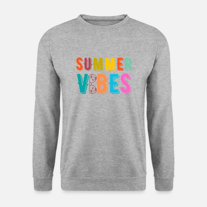Sommerliche Vibes - Unisex Pullover - Weißgrau meliert