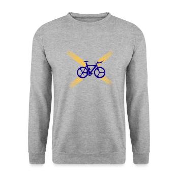 Crypto Bitcoin Trading - Unisex Pullover - Weißgrau meliert - Vorne - Alina (178cm) & Michal (187cm)