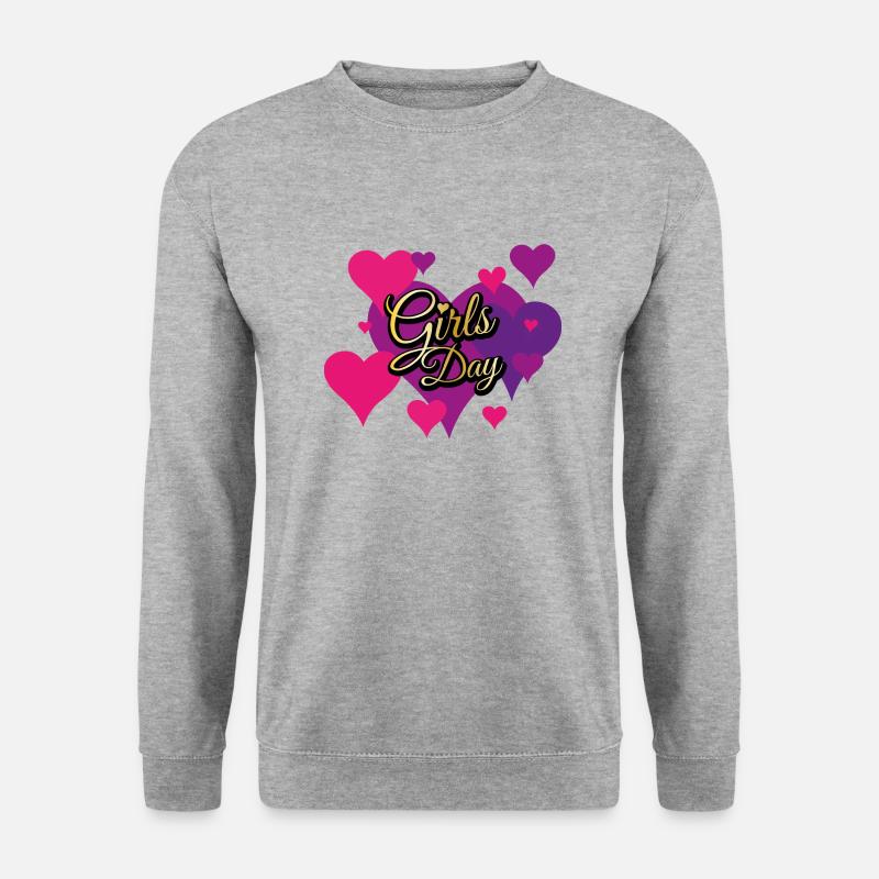 Girls Day Goldverlauf - Unisex Pullover - Weißgrau meliert