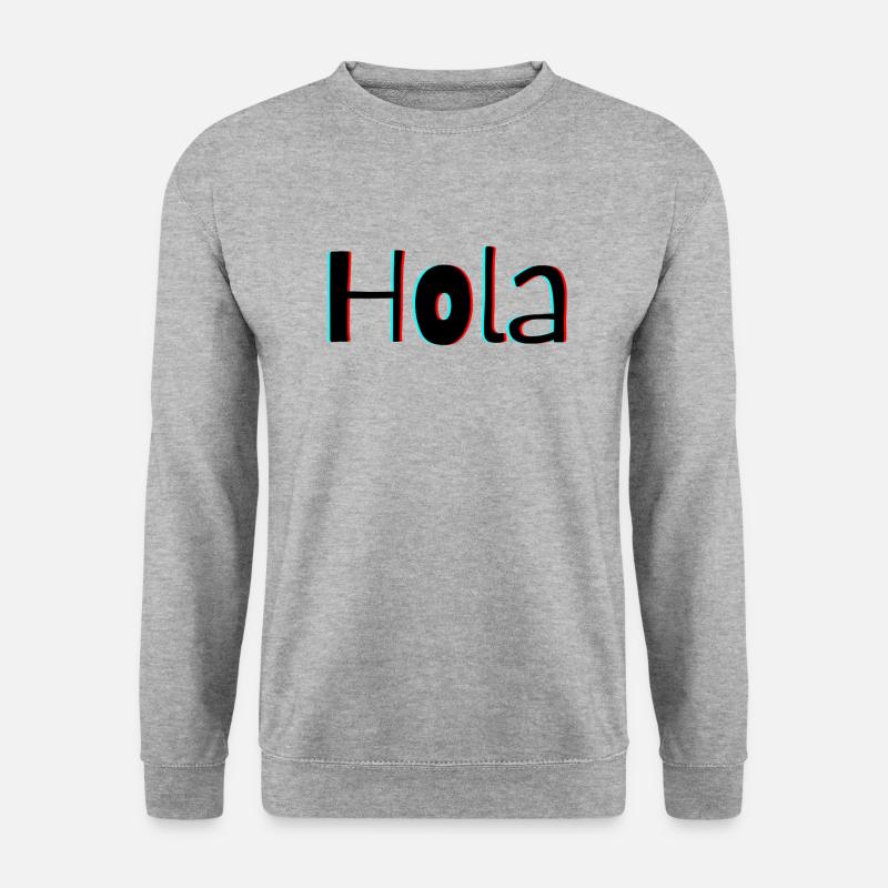 Hola - Unisex Pullover - Weißgrau meliert