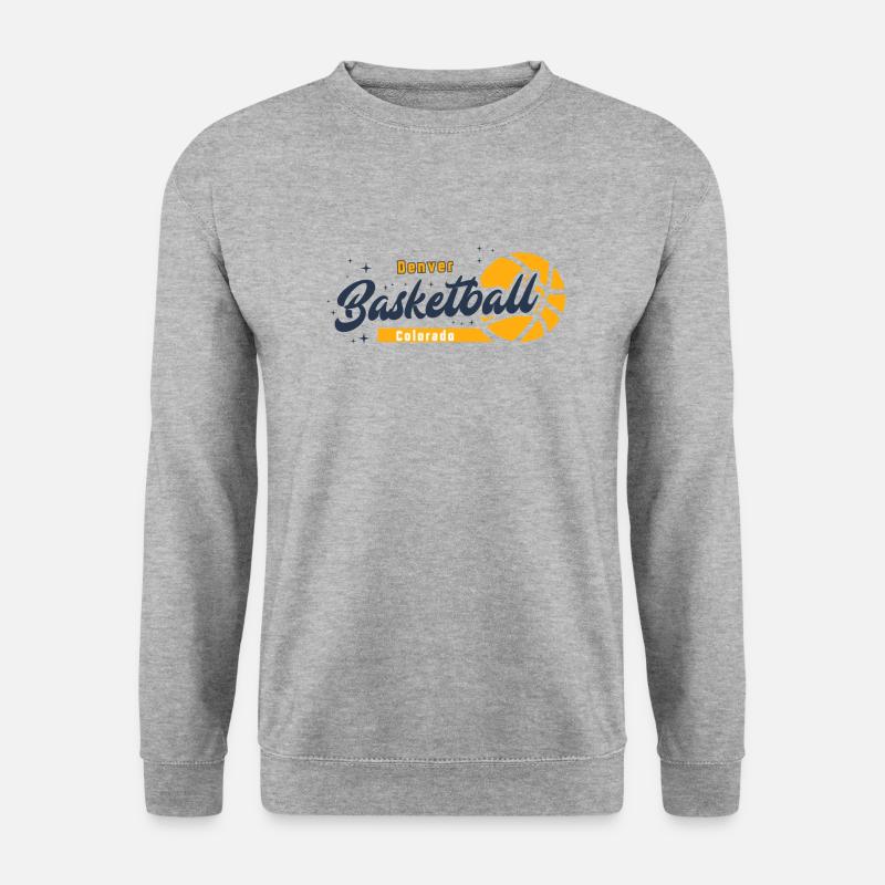 Basketball City - Denver - Unisex Pullover - Weißgrau meliert