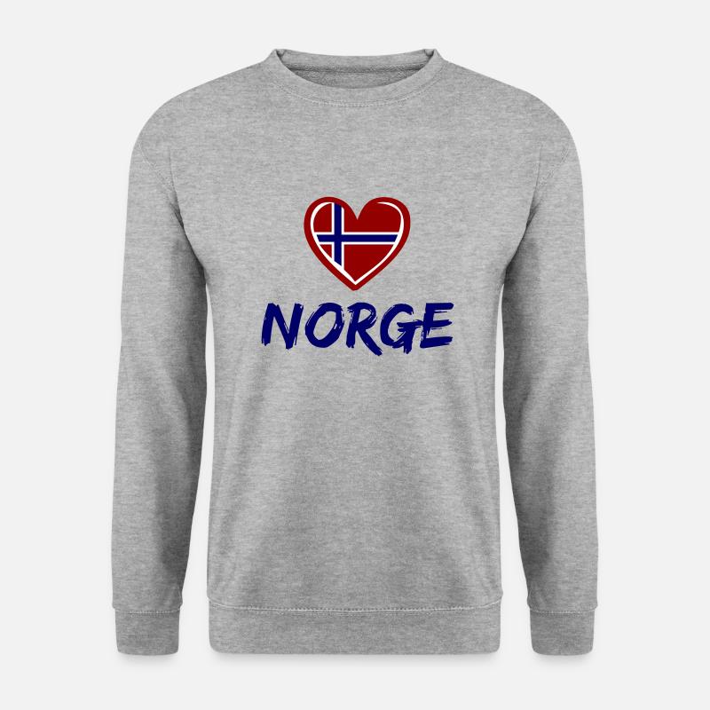 norge - Unisex Pullover - Weißgrau meliert