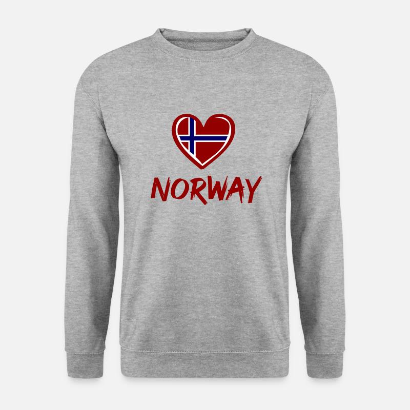 norway - Unisex Pullover - Weißgrau meliert