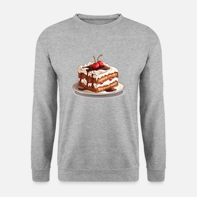 Torte - Unisex Pullover - Weißgrau meliert