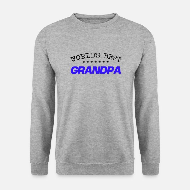 worlds best grandpa - Unisex Pullover - Weißgrau meliert