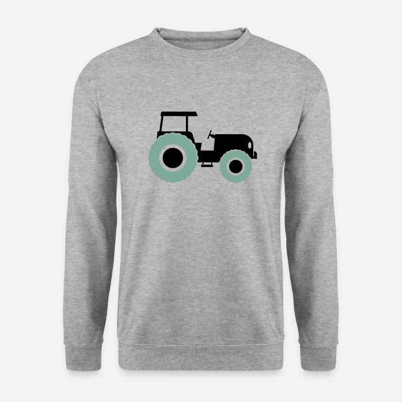 traktor - Unisex Pullover - Weißgrau meliert
