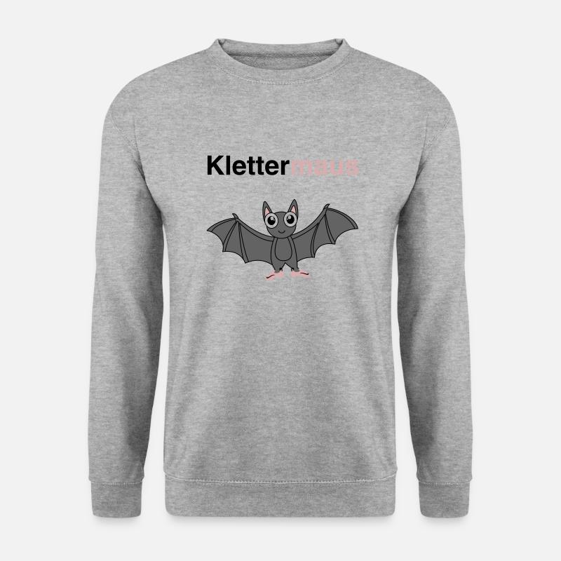 Klettermaus - Unisex Pullover - Weißgrau meliert