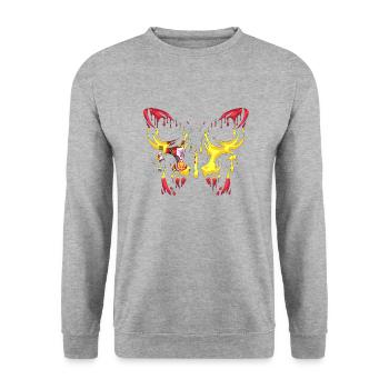 Espagne Pays Drapeau États officiels Continent - Sweat-shirt Unisexe - gris chiné - Devant - Alina (178cm) & Michal (187cm)