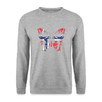 Norvège pays drapeau officiel états continent - Sweat-shirt Unisexe - gris chiné - Devant - Alina (178cm) & Michal (187cm)