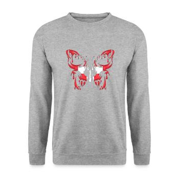 Drapeau de la Suisse États officiels Continent - Sweat-shirt Unisexe - gris chiné - Devant - Alina (178cm) & Michal (187cm)