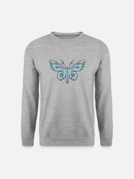 Papillon de conception abstraite - Sweat-shirt Unisexe - gris chiné