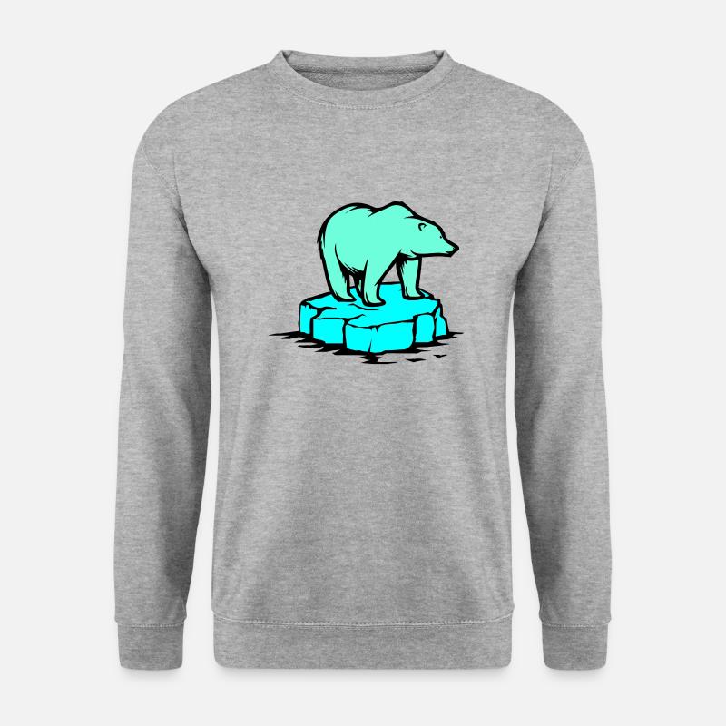 eisbär - Unisex Pullover - Weißgrau meliert