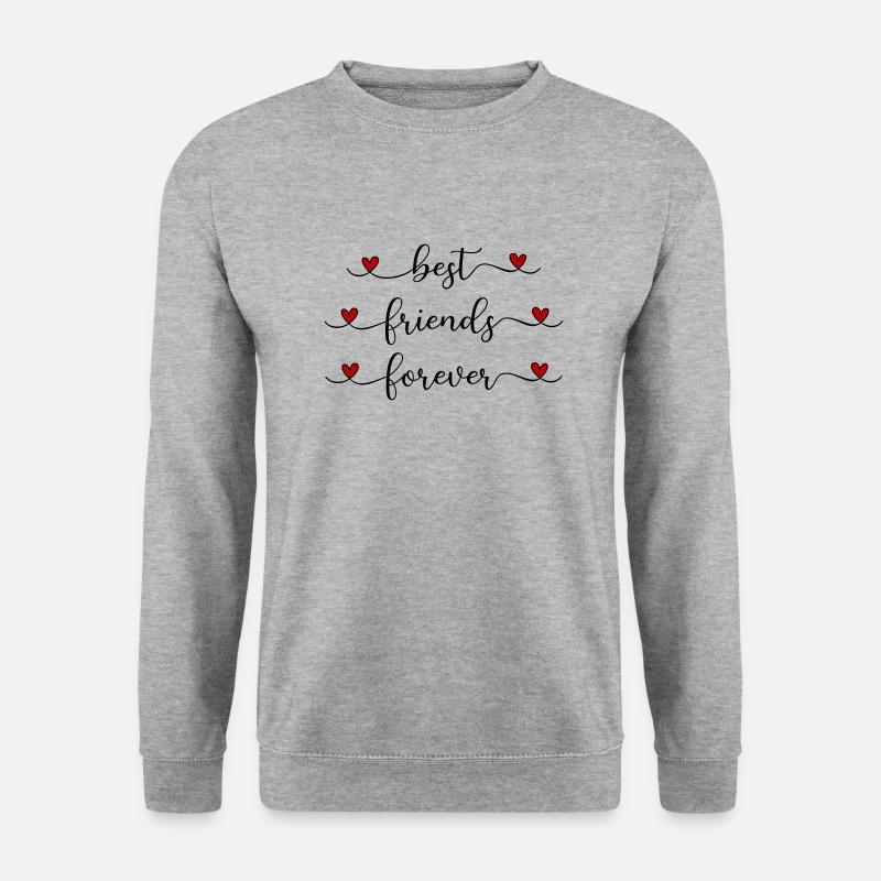 beste Freunde - Unisex Pullover - Weißgrau meliert