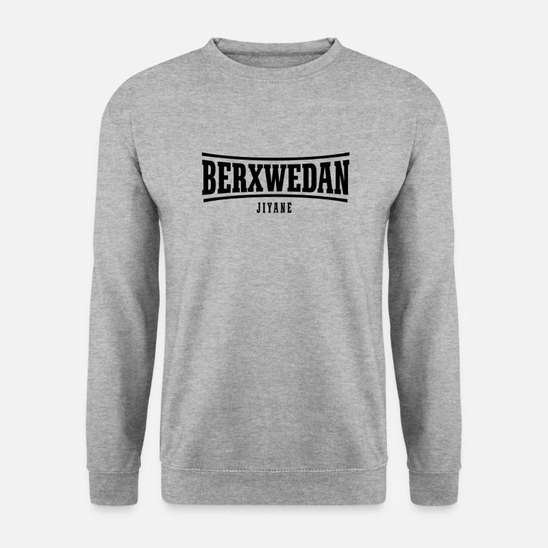 Berxwedan Jiyane - Unisex Pullover - Weißgrau meliert