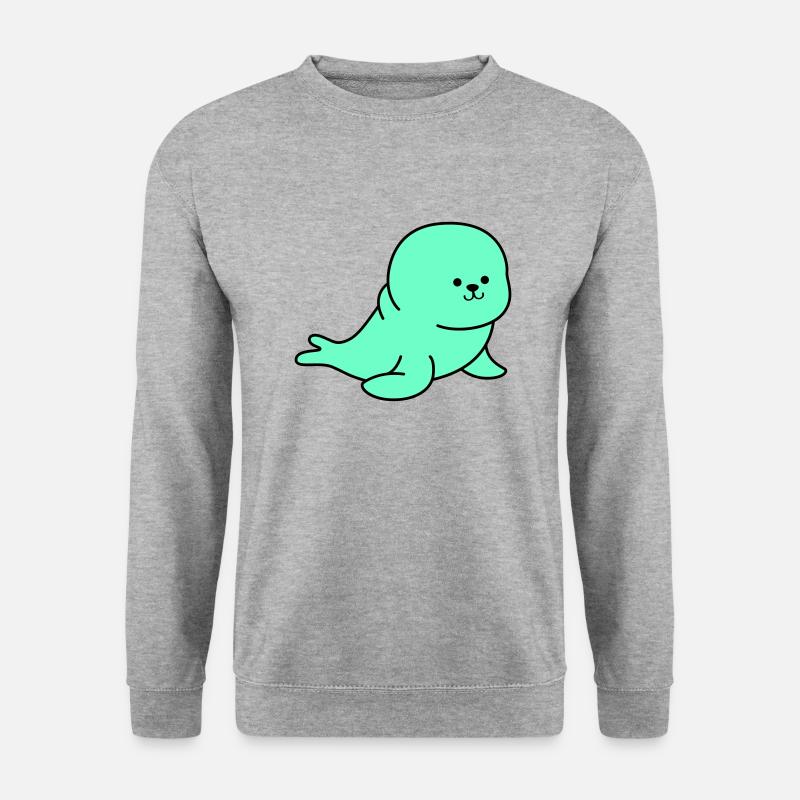 robbe - Unisex Pullover - Weißgrau meliert