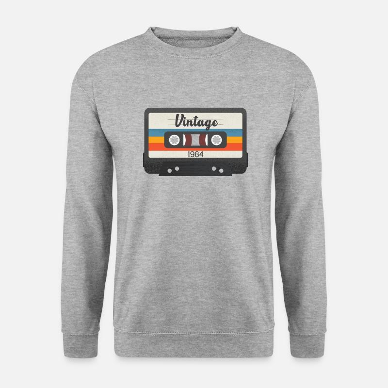 Vintage Kassette 1984 - Unisex Pullover - Weißgrau meliert