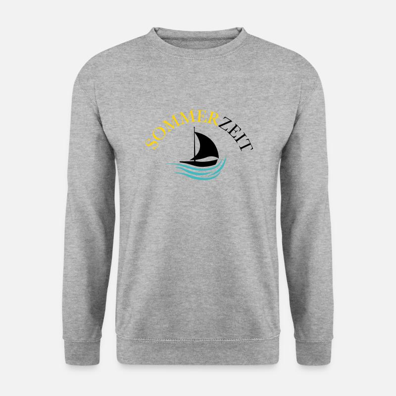 boot sommer - Unisex Pullover - Weißgrau meliert
