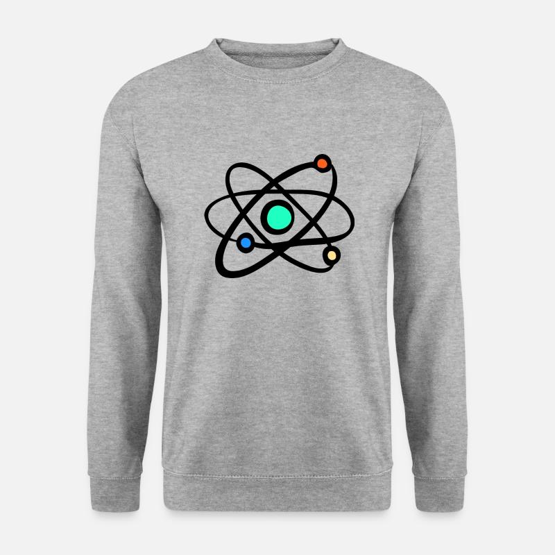 Atome Physik - Unisex Pullover - Weißgrau meliert
