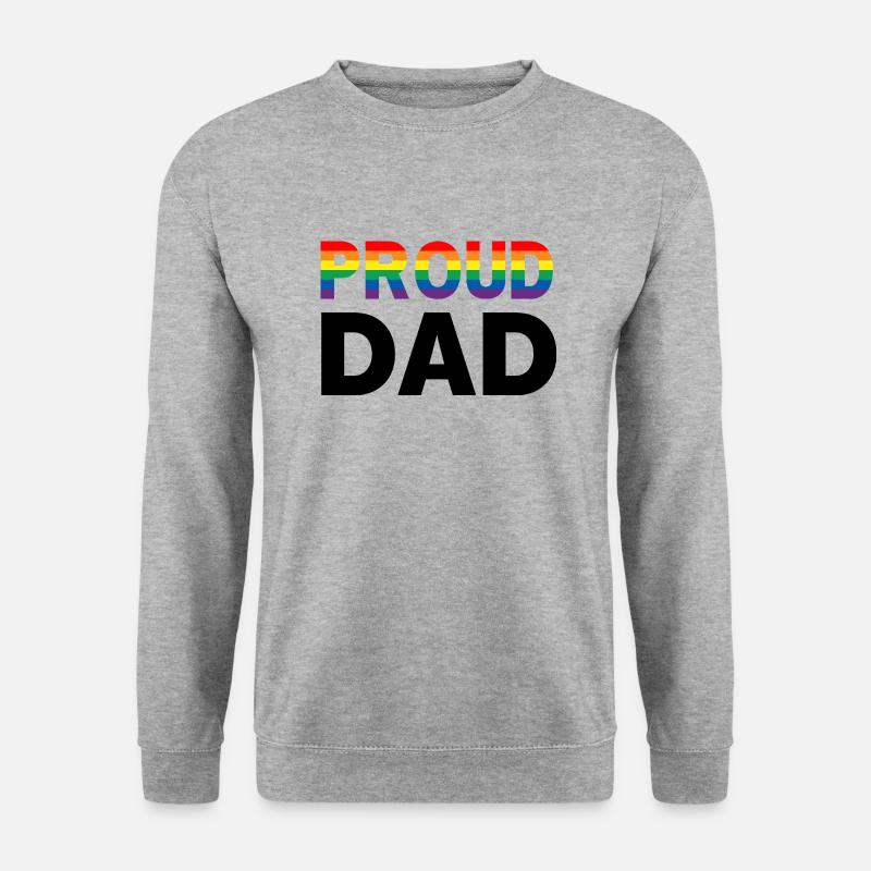 Proud Dad Pride - Unisex Pullover - Weißgrau meliert