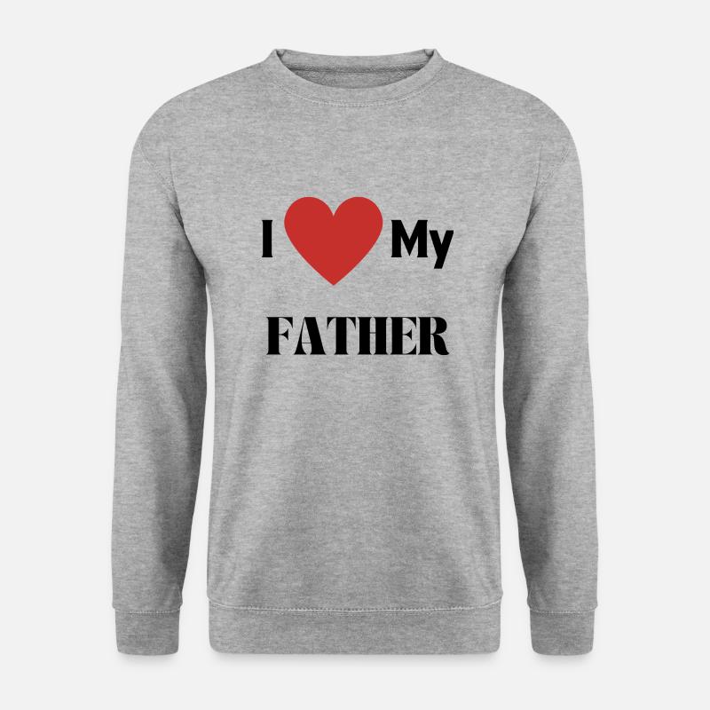 ICH LIEBE MEINEN VATER - Unisex Pullover - Weißgrau meliert