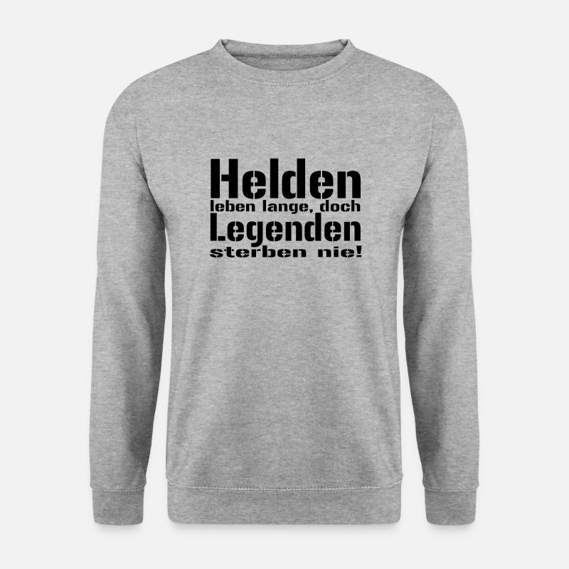 helden - Unisex Pullover - Weißgrau meliert