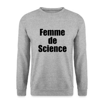 Femme de science - Sweat-shirt Unisexe - gris chiné - Devant - Alina (178cm) & Michal (187cm)