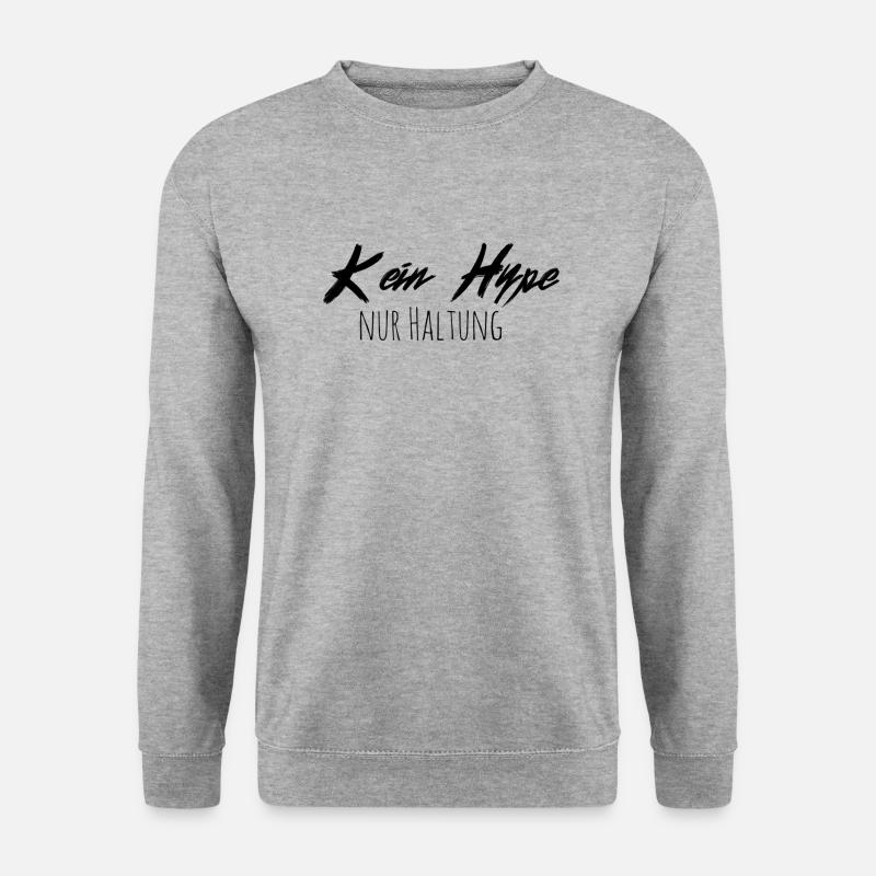 Nur Haltung - Unisex Pullover - Weißgrau meliert