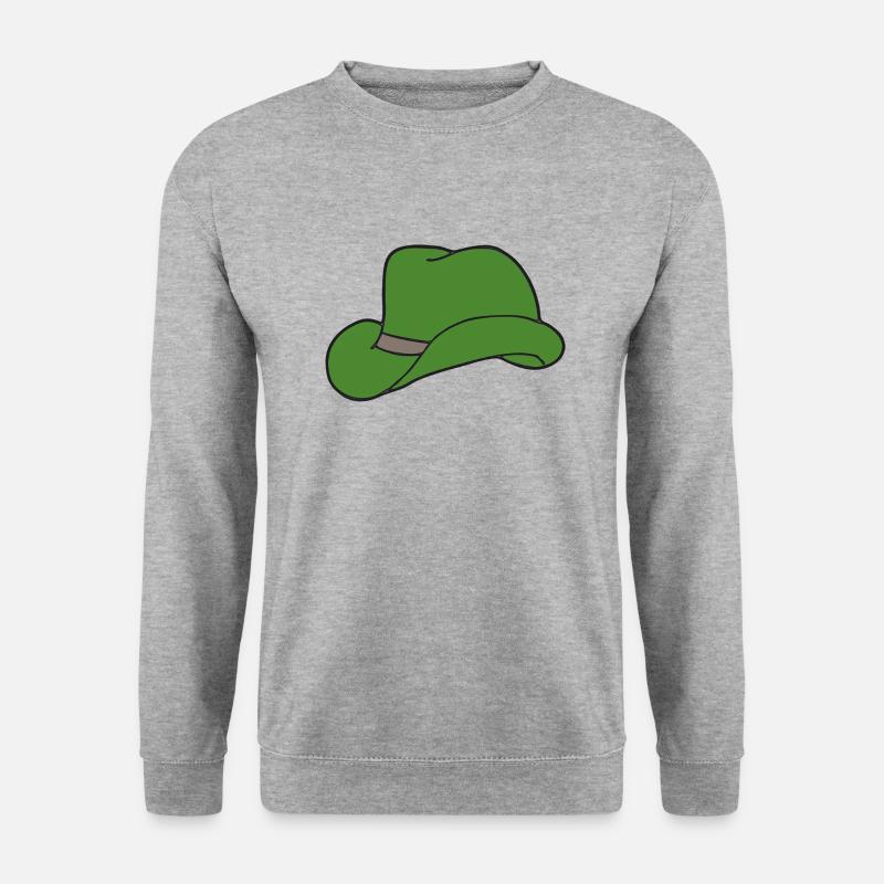 hut gruen - Unisex Pullover - Weißgrau meliert