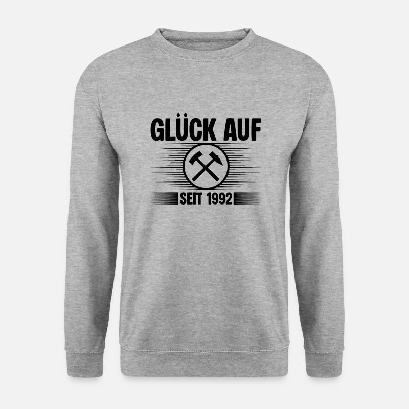Glueck auf seit 1992 - Unisex Pullover - Weißgrau meliert
