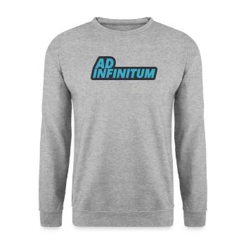 Ad Infinitum - Latin Sentence - To Infinity - Unisex Sweatshirt - salt & pepper - Front - Alina (178cm) & Michal (187cm)