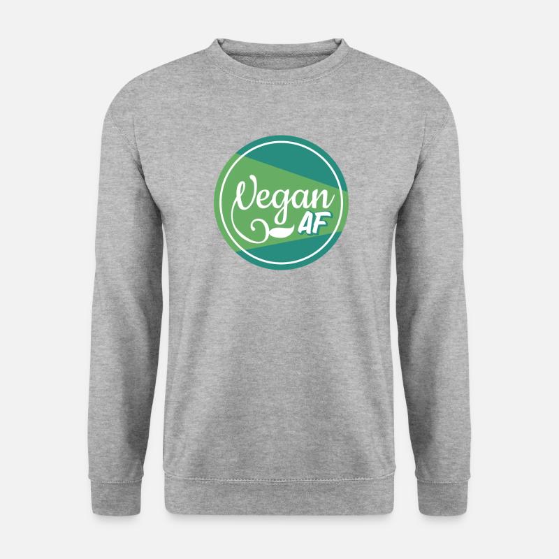 Vegan Af Lustig Vegan - Unisex Pullover - Weißgrau meliert