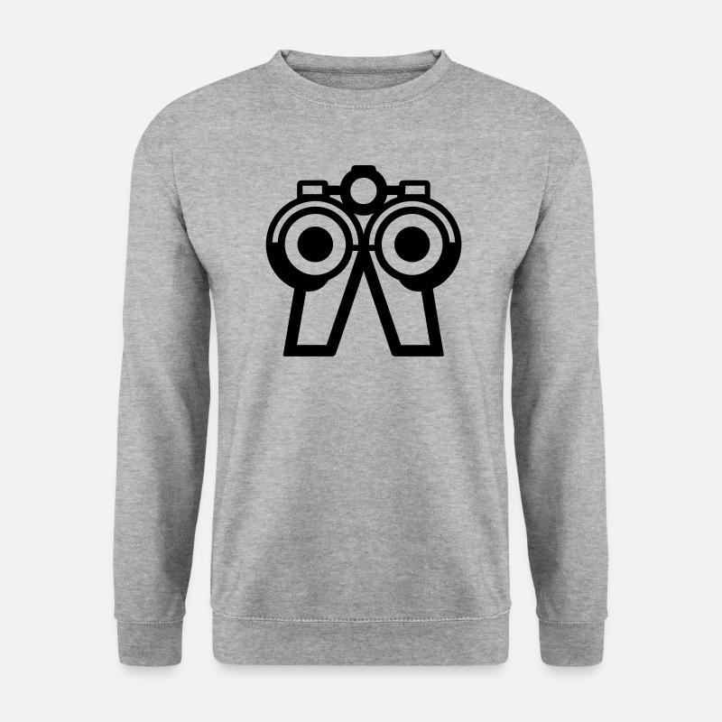 Fernglas - Unisex Pullover - Weißgrau meliert