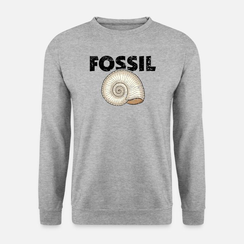 Zweideutig Fossil, Urgestein, Rarität, - Unisex Pullover - Weißgrau meliert