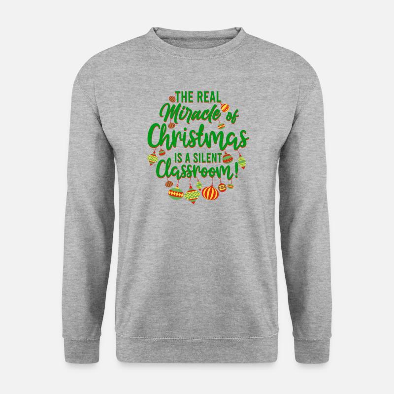 Silent Classroom Wunder Lehrer-Wertschätzung - Unisex Pullover - Weißgrau meliert