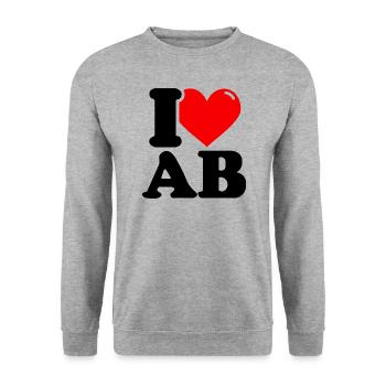 J'aime par prénom - Sweat-shirt Unisexe - gris chiné - Devant - Alina (178cm) & Michal (187cm)