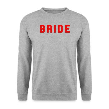 BRIDE College Design Rouge - Sweat-shirt Unisexe - gris chiné - Devant - Alina (178cm) & Michal (187cm)