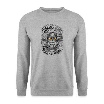 Cuisiner parce que le meurtre est mal - Sweat-shirt Unisexe - gris chiné - Devant - Alina (178cm) & Michal (187cm)