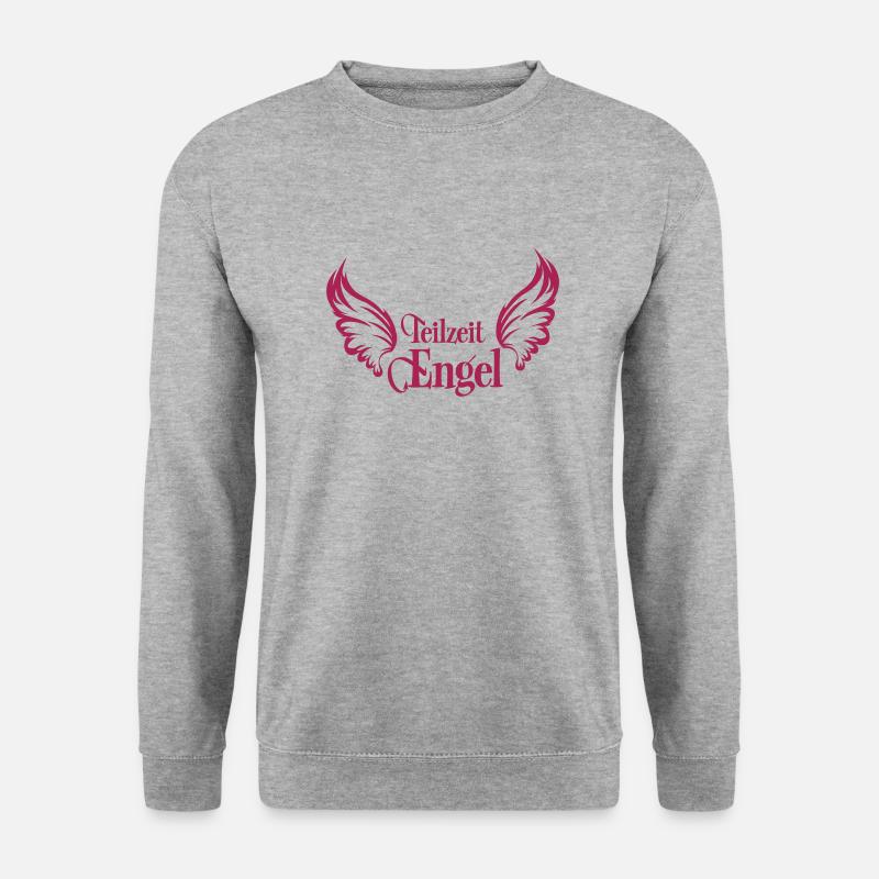 Teilzeit Engel - Unisex Pullover - Weißgrau meliert