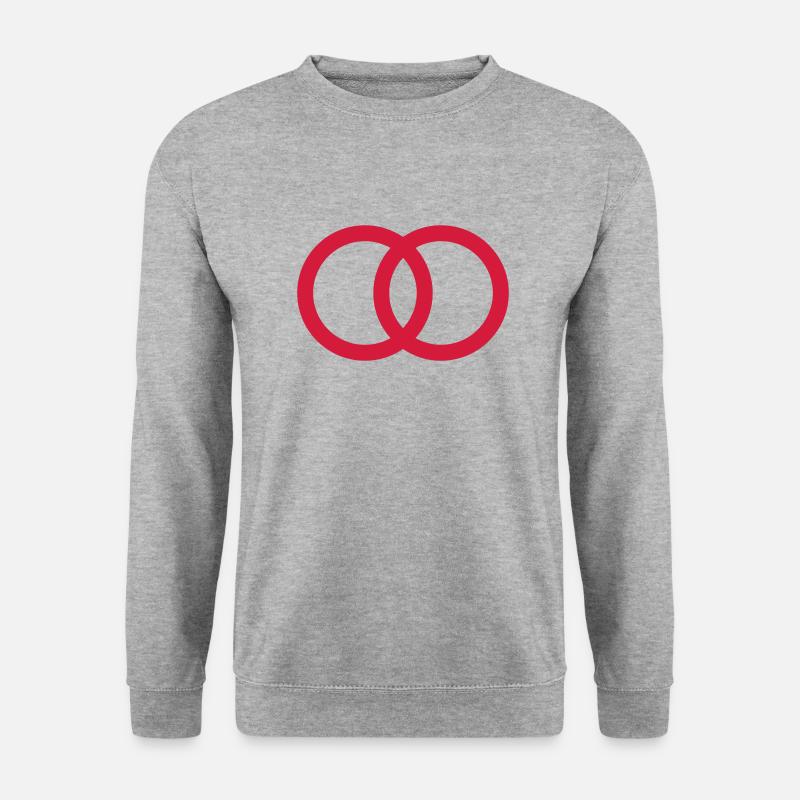 kreise - Unisex Pullover - Weißgrau meliert