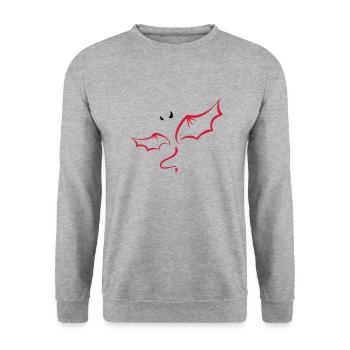 Teufel - Unisex Pullover - Weißgrau meliert - Vorne - Alina (178cm) & Michal (187cm)