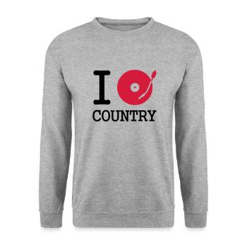 I dj / play / listen to country - Unisex Sweatshirt - salt & pepper - Front - Alina (178cm) & Michal (187cm)