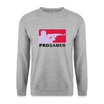 progamer_2011_4_3c - Unisex Sweatshirt - salt & pepper - Front - Alina (178cm) & Michal (187cm)