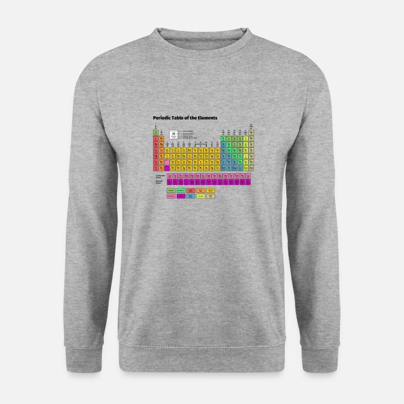 Periodensystem der Elemente - Unisex Pullover - Weißgrau meliert
